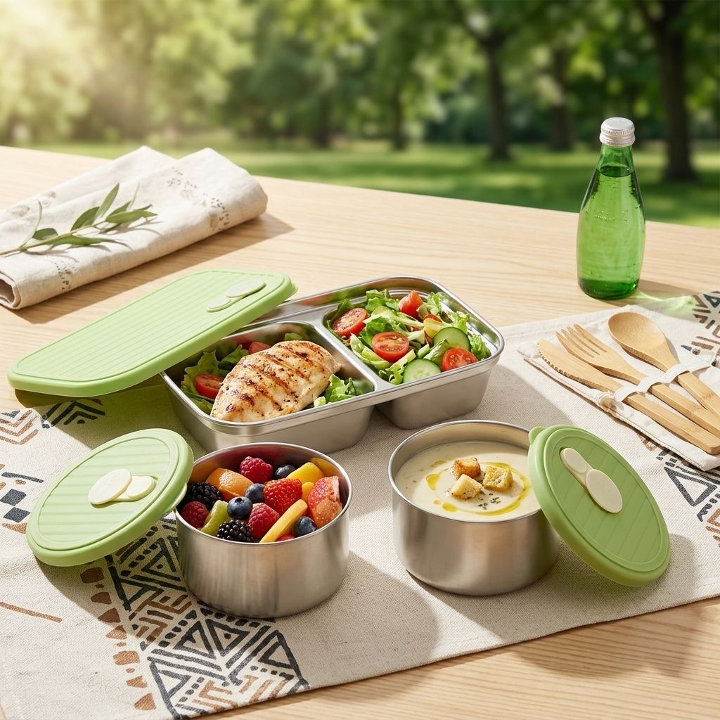Meal Prep Kinder - Caixa Bento de Aço Inoxidável 304