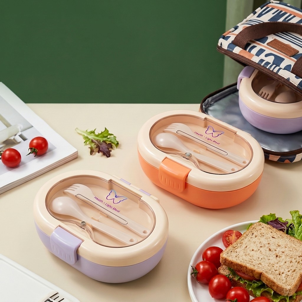 Meal Prep Kinder - Marmita Plástica Portátil para Crianças, à