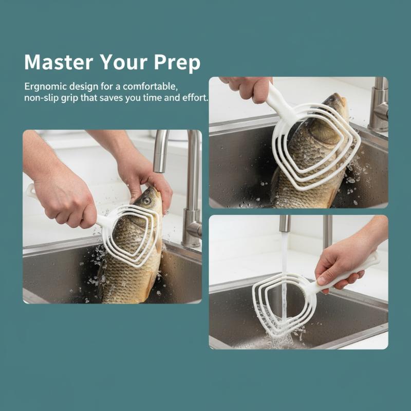 Meal Prep Seafood - Raspador Manual de Plástico para Carne