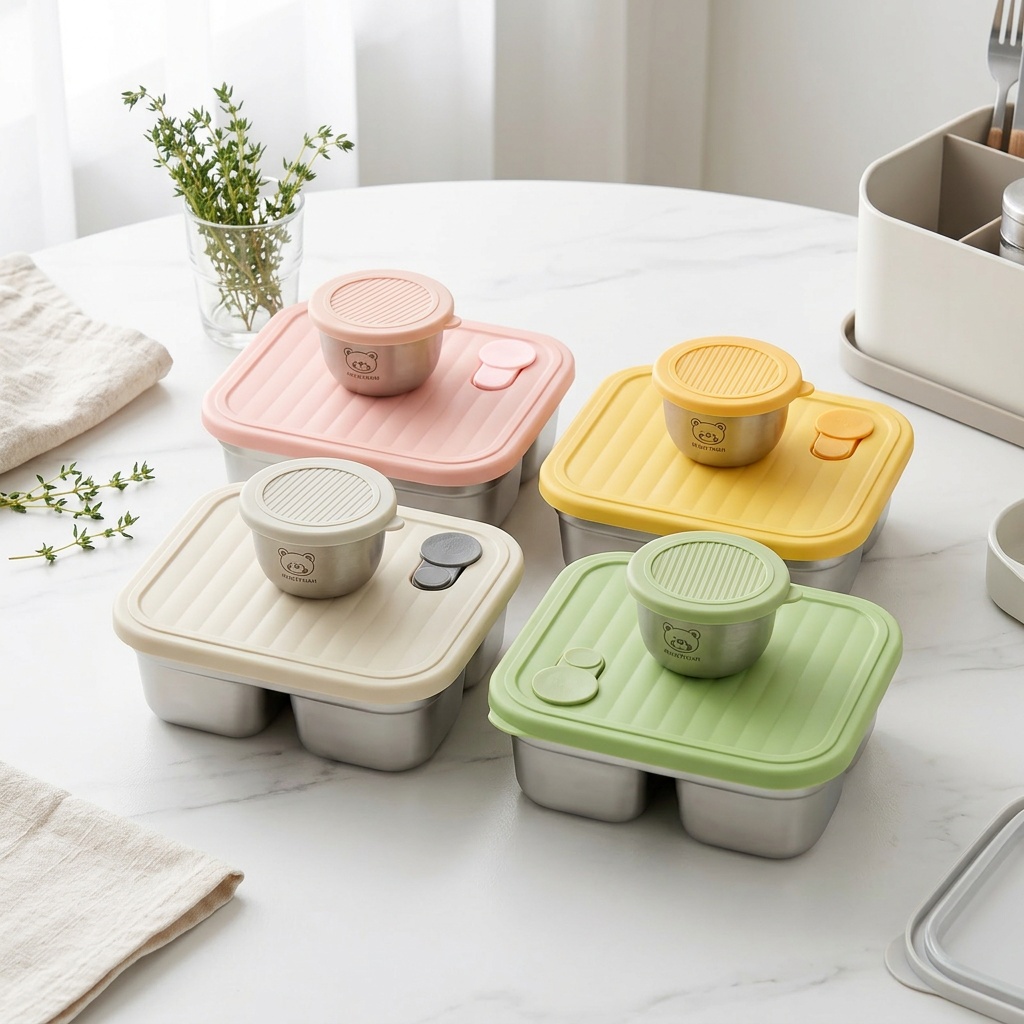 Meal Prep Kinder - Marmita de Aço Inoxidável 304 para