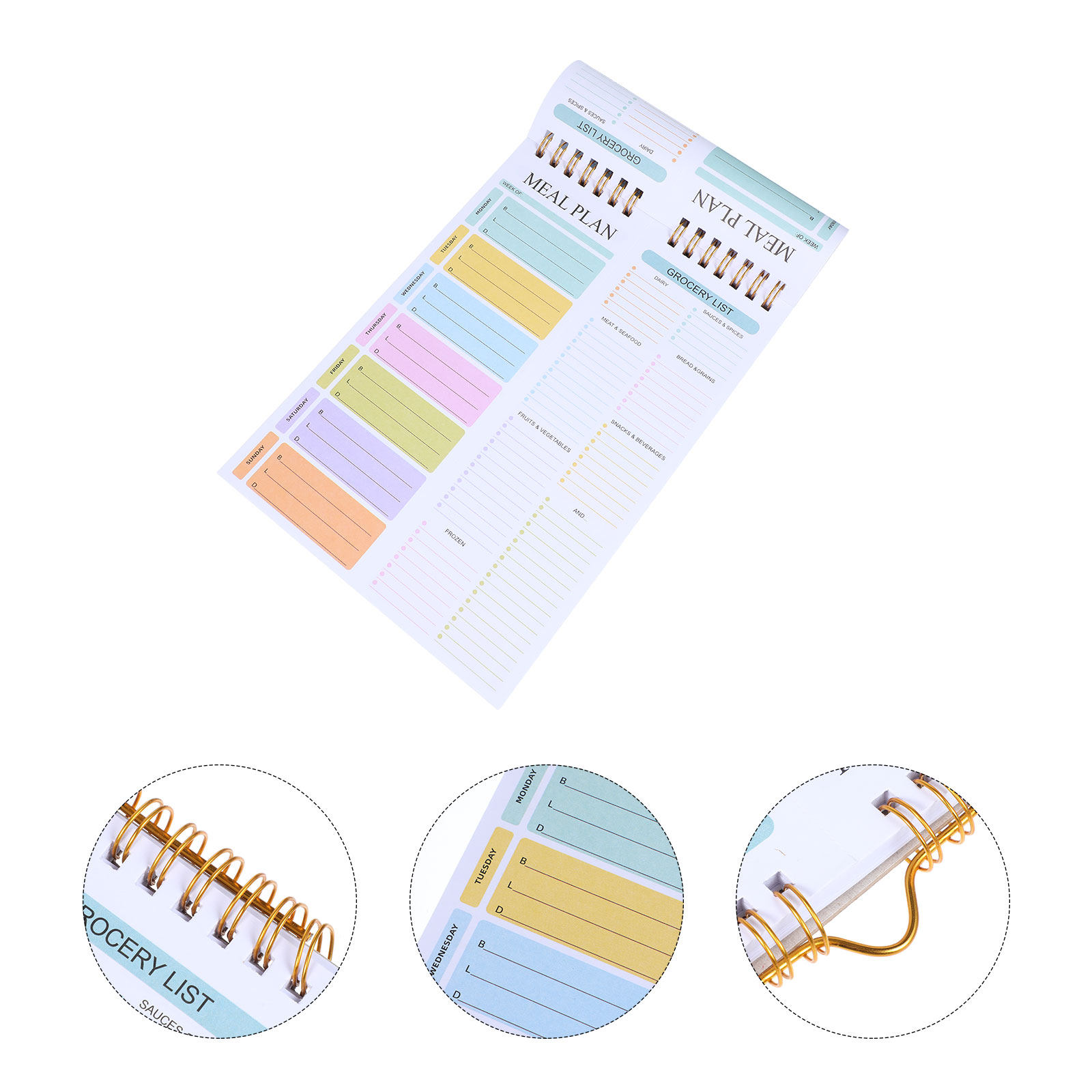 Meal Prep Weekly - Caderno Planejador de Refeições A5 Espiral