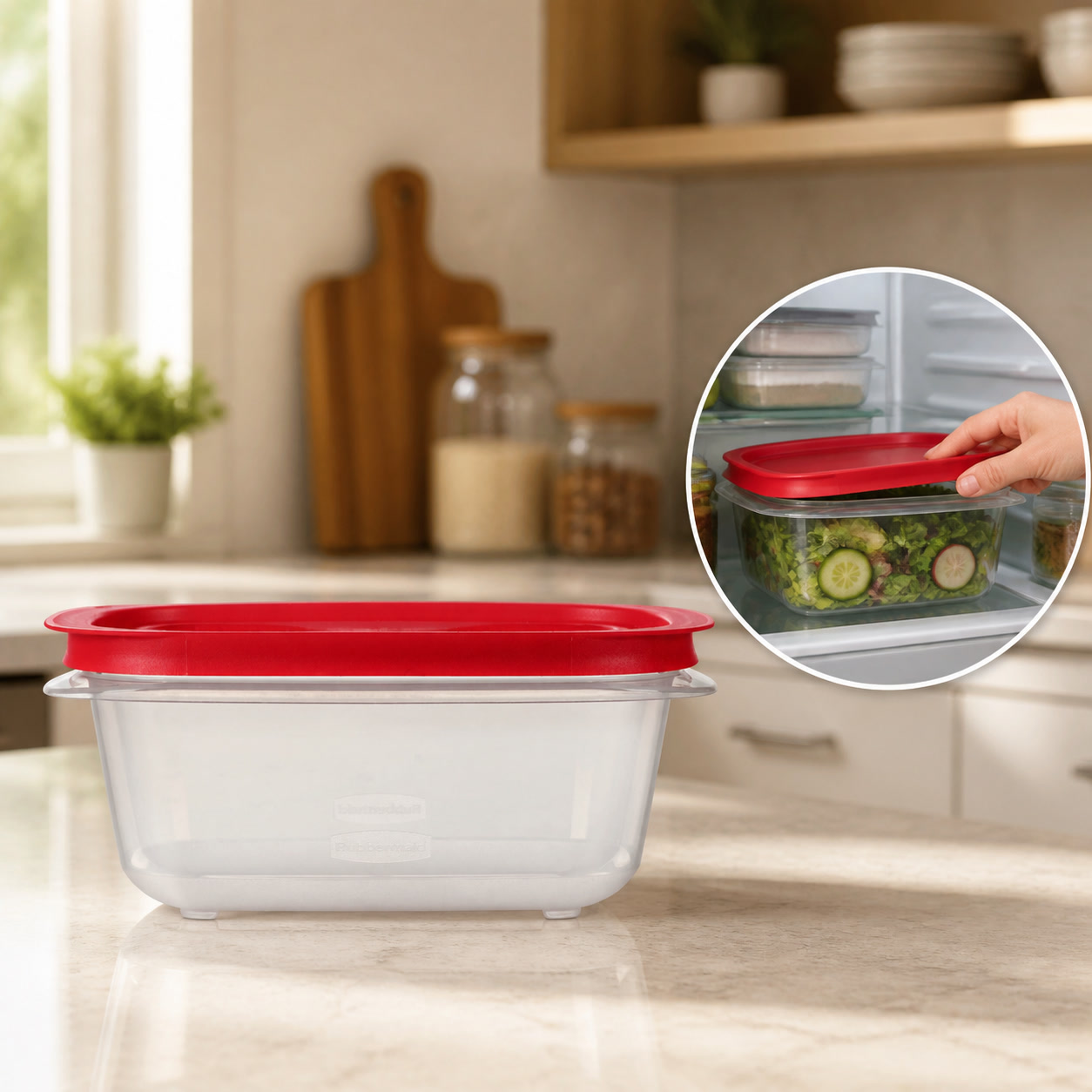 Meal Prep Container - Recipiente retangular para armazenamento de alimentos