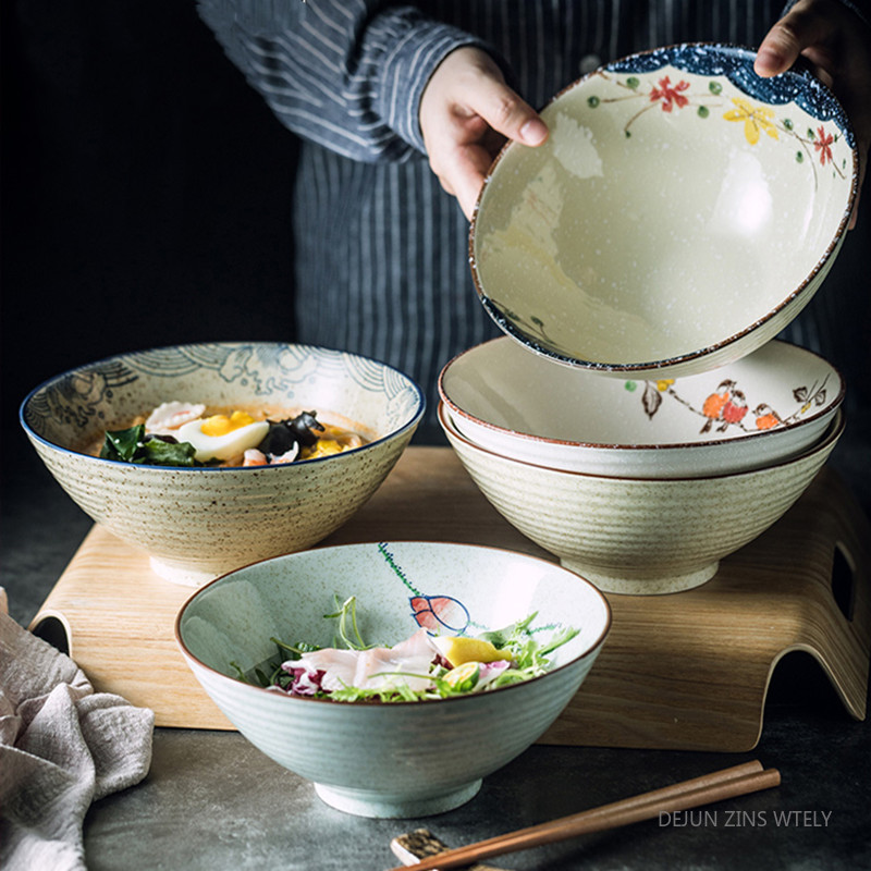 Meal Prep Soup - Tigela de macarrão de cerâmica japonesa