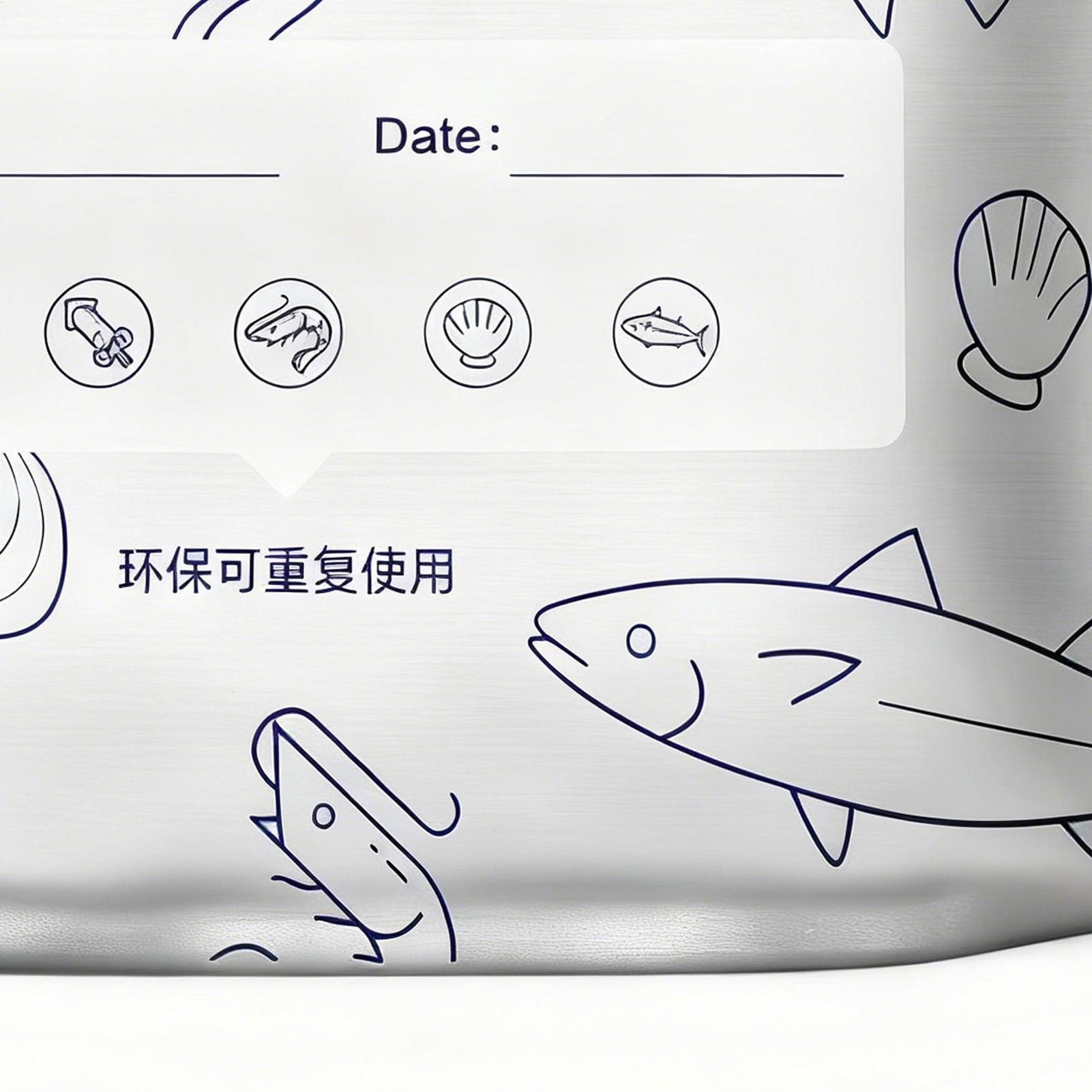 Meal Prep Seafood - Sacos de armazenamento de alumínio 30