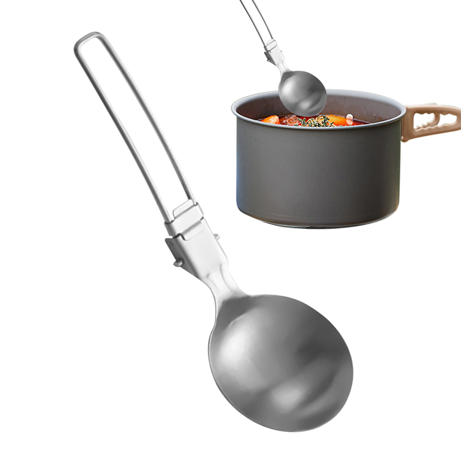 Meal Prep Soup - Concha de sopa colher de metal