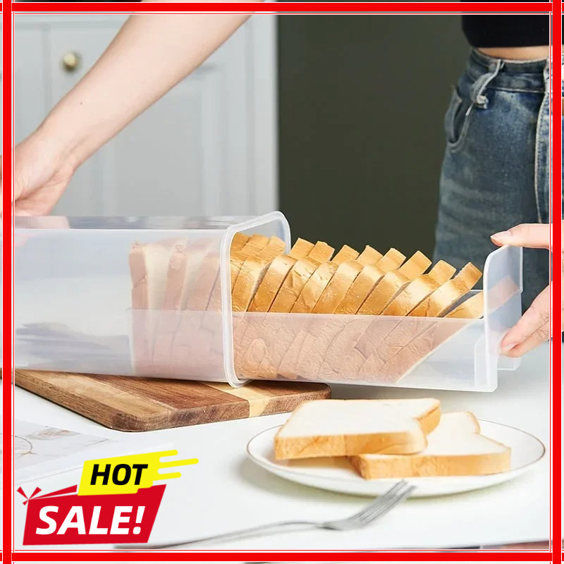 Meal Prep Container - Recipiente para pão, transparente, hermético, com