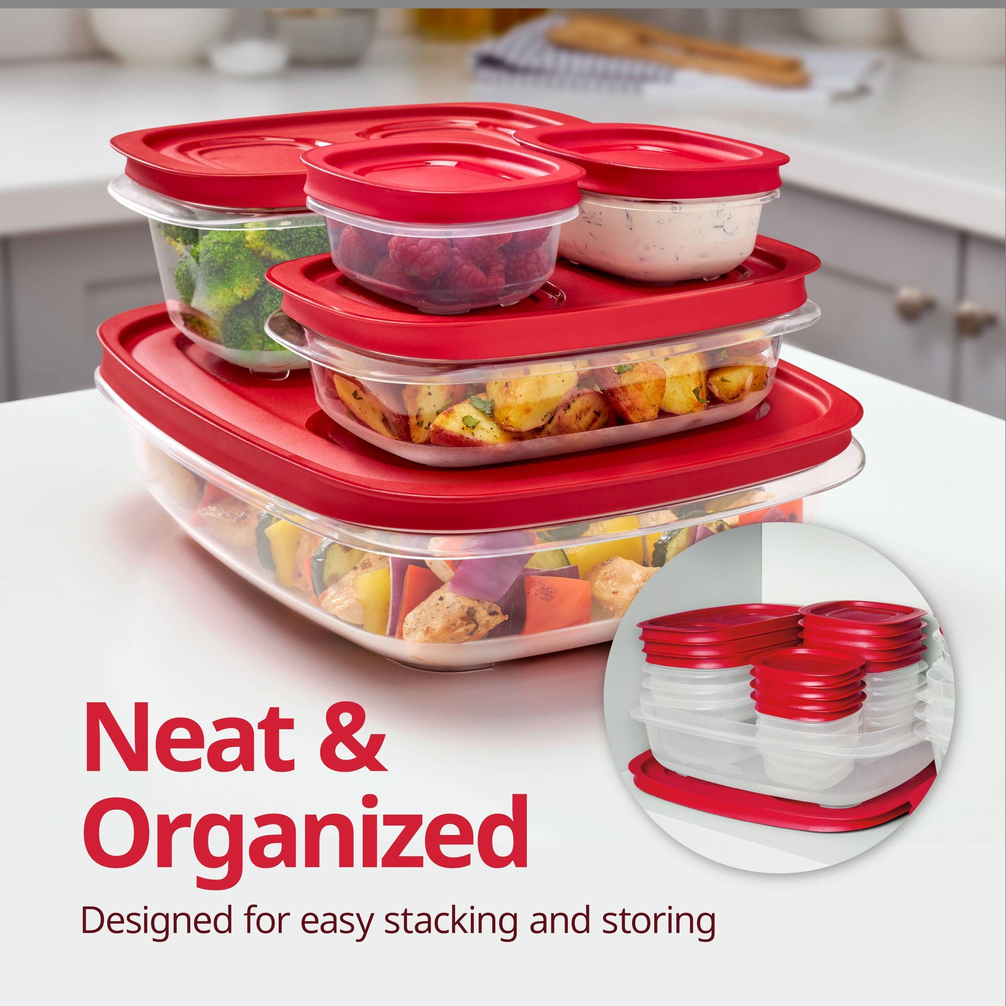 Recipiente Retangular Vermelho - Meal Prep Container avaliação e preço