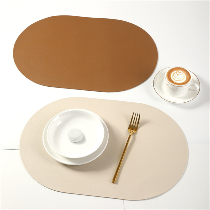 Sousplat Oval de Couro PU Sóli - Food Prep Mat avaliação e preço