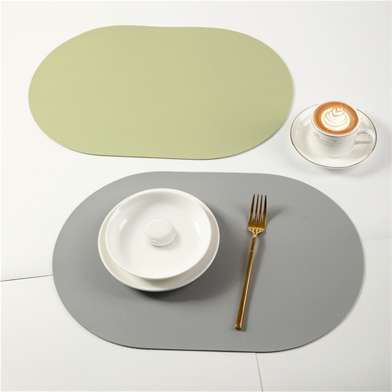 Sousplat Oval de Couro PU Sóli - Food Prep Mat avaliação e preço