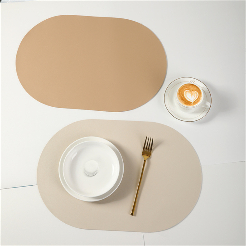 Sousplat Oval de Couro PU Sóli - Food Prep Mat avaliação e preço