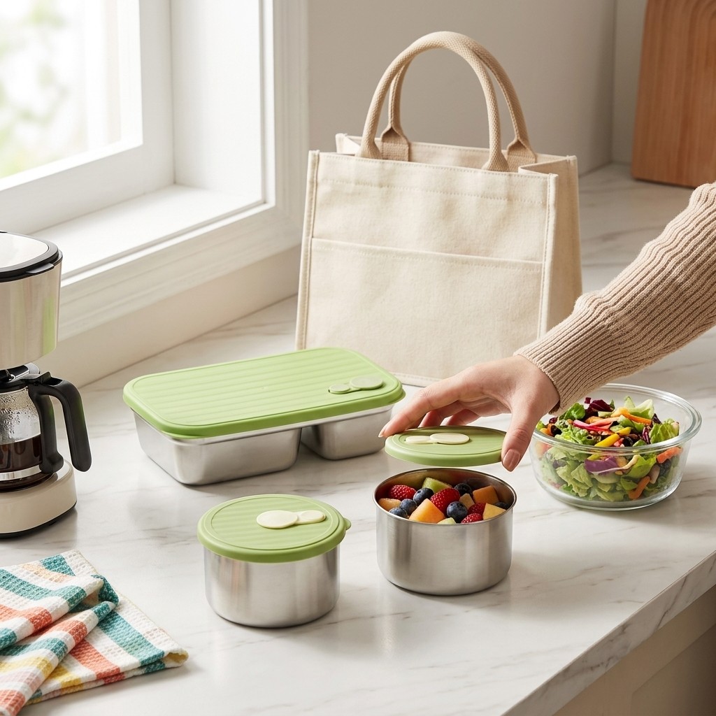 Caixa Bento de Aço Inoxidável  - Meal Prep Kinder avaliação e preço