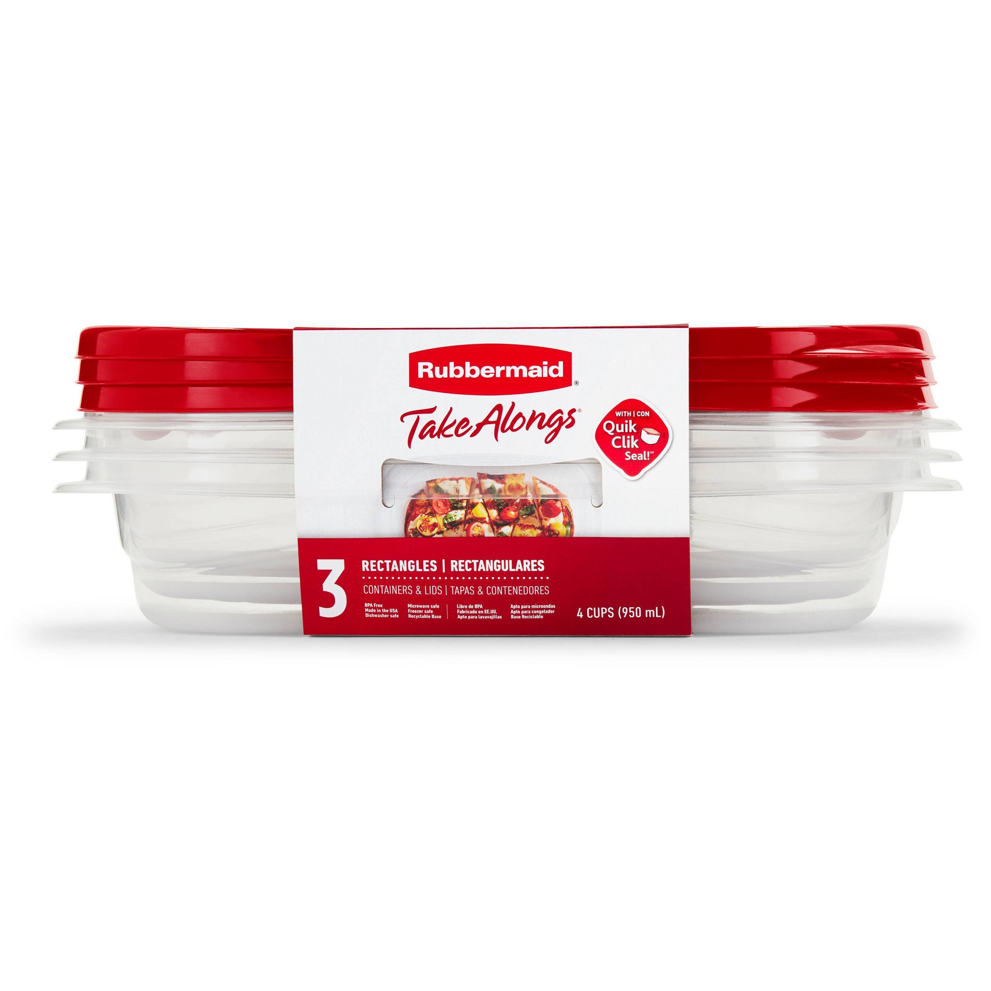 Conjunto de 3 Recipientes Reta - Meal Prep Container avaliação e preço