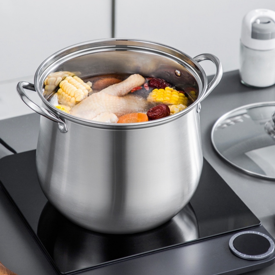 Pote grande de aço inoxidável, - Meal Prep Soup avaliação e preço