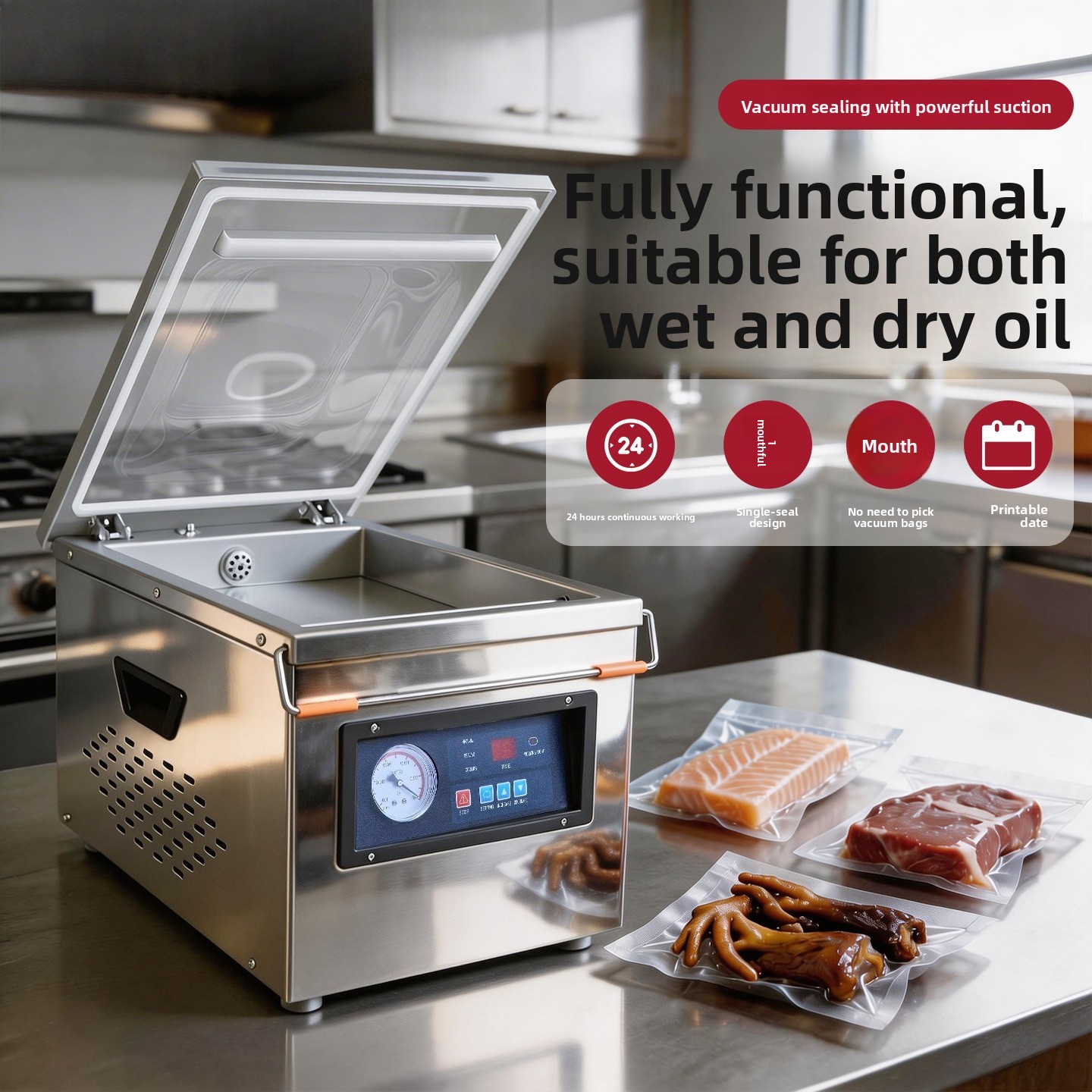 Máquina Seladora a Vácuo de Al - Meal Prep Seafood avaliação e preço