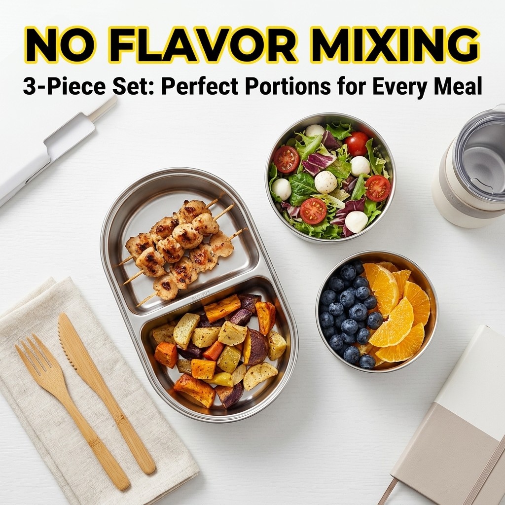 Conjunto de Marmitas de Aço In - Meal Prep Kinder avaliação e preço